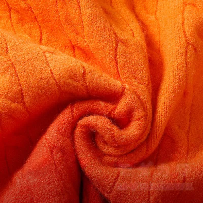 グラデーションニットハーフジップセーターコーデュロイパンツツーピース - image 8