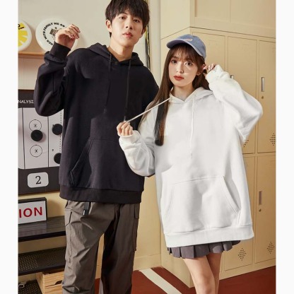 Modakawaガールフレンド ボーイフレンド キテ​​ィ グラフィック フリース 裏地 パーカー - image 3