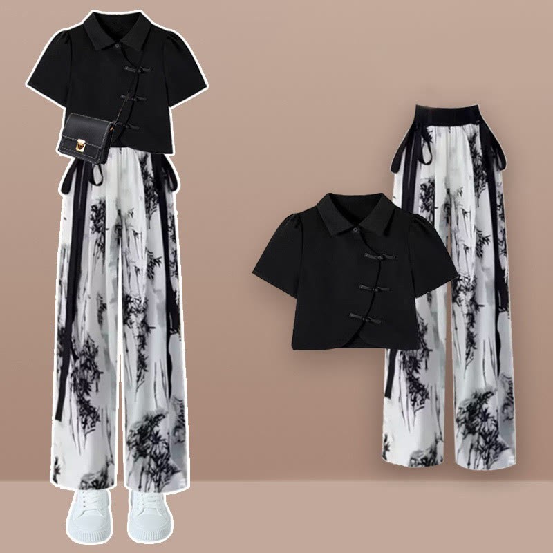 ヴィンテージボタンシャツとウォッシュペイントパンツのマッチングコーデ - Set A - XL - image 1