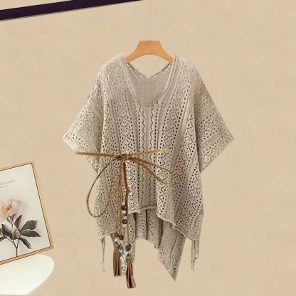 レースアップカバーアップスリップドレスとマッチングアウトフィット - Coverup - 3XL - image 2