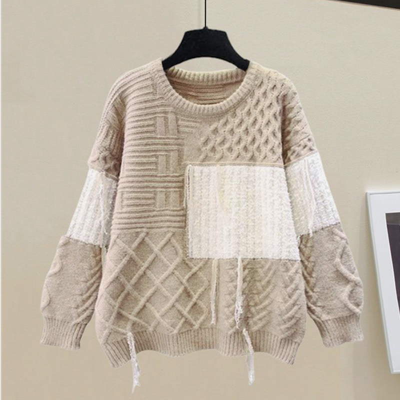 カラーブロックセーターとカジュアルパンツのマッチングコーデ - Sweater - 4XL - image 2