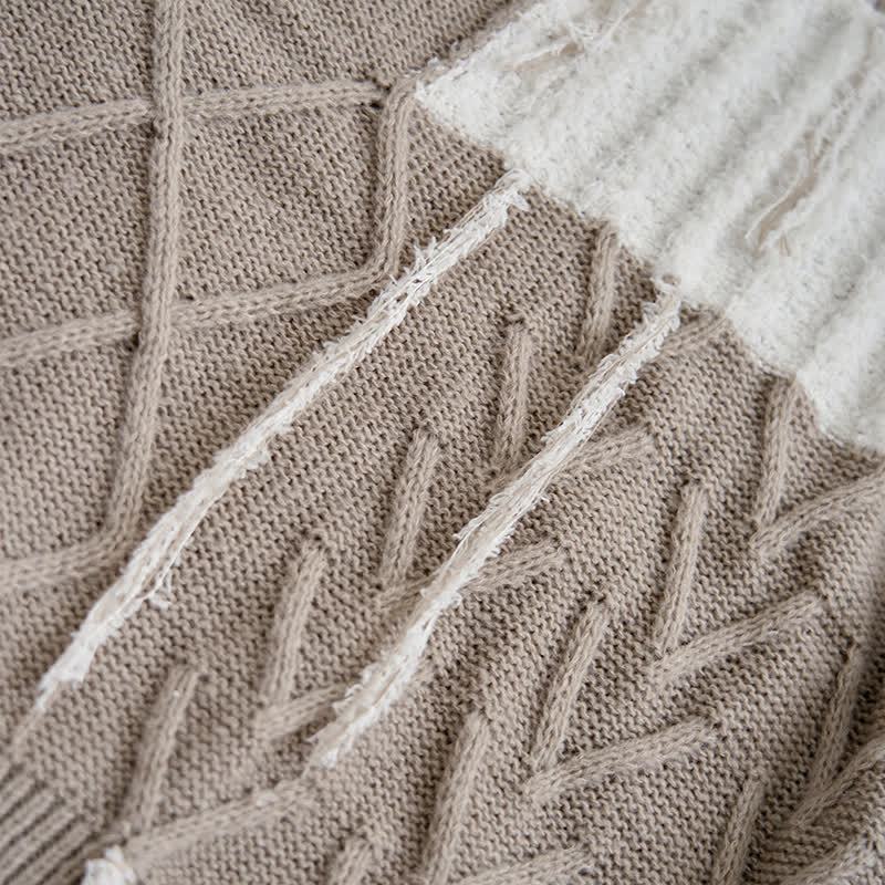 カラーブロックセーターとカジュアルパンツのマッチングコーデ - image 5