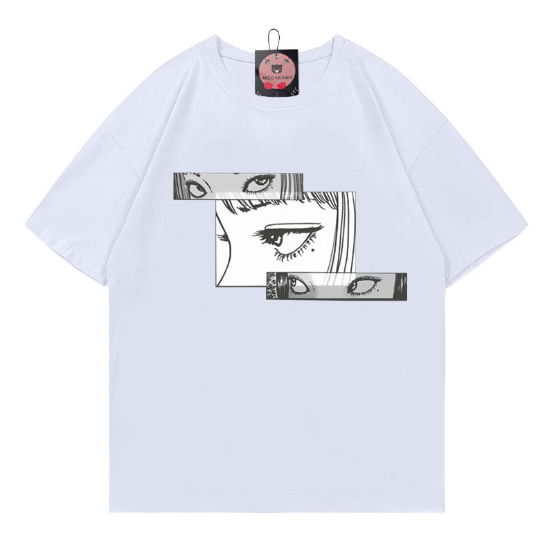 キャラクタープリント100%綿ModakawaTシャツ - White - 5XL - image 2