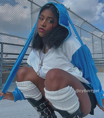 Modakawaヴィンテージ フォックスプリント ジッパー ロング バニーイヤー パーカー - image 2