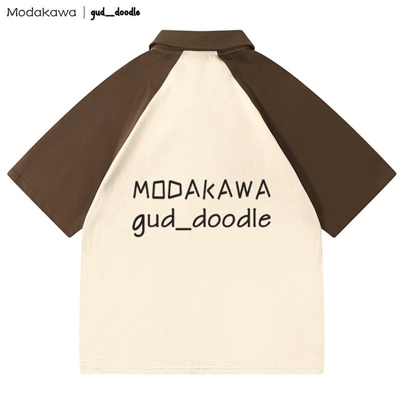 MODAKAWA X gud_doodleキティチキンレタープリントポロTシャツ - image 2