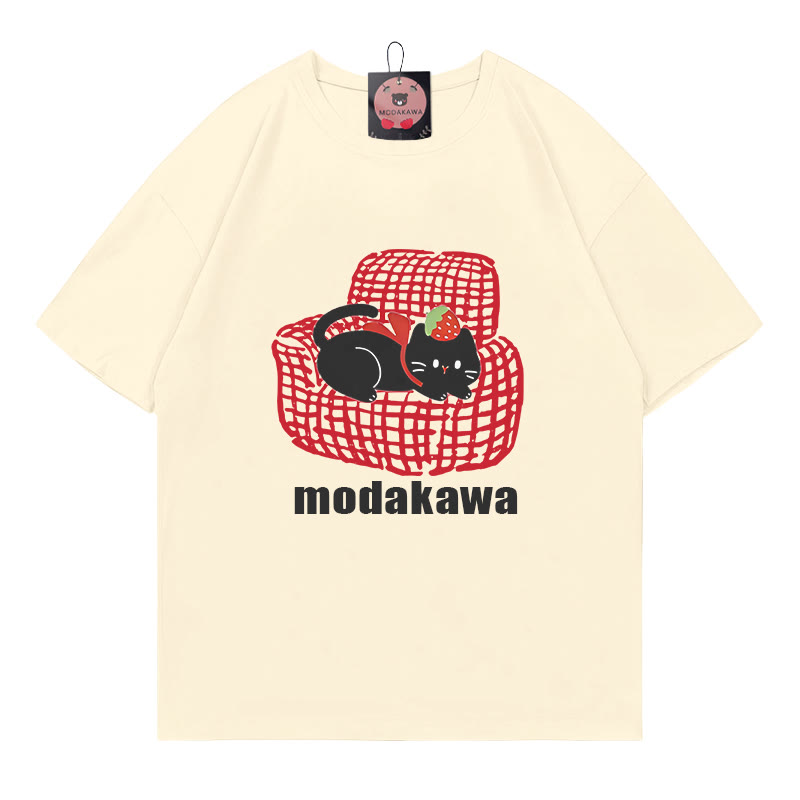 ソファキティプリントModakawaTシャツ - Apricot - 5XL - image 1