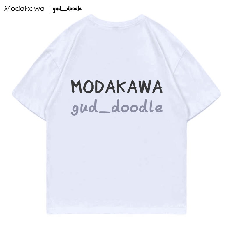 Modakawa x gud_doodleシャークキティプリント100%綿Modakawa Tシャツ - image 2
