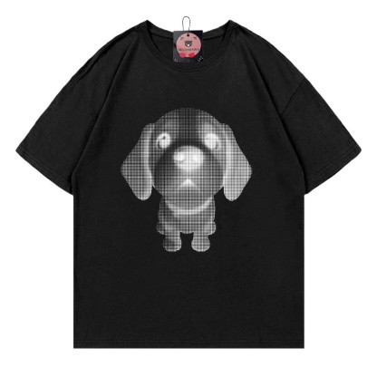 子犬プリントModakawaTシャツ - Black - 5XL - image 3