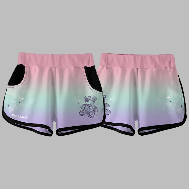  グラデーションベアプリントModakawaショートパンツ - image 1