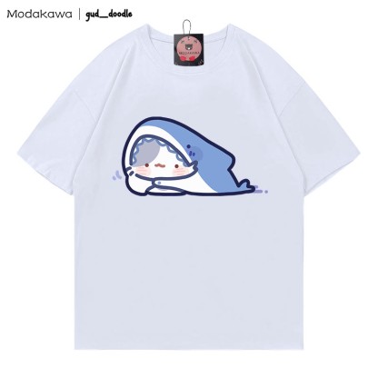 MODAKAWA X gud_doodleキティシャークプリントTシャツ - White - 5XL - image 3