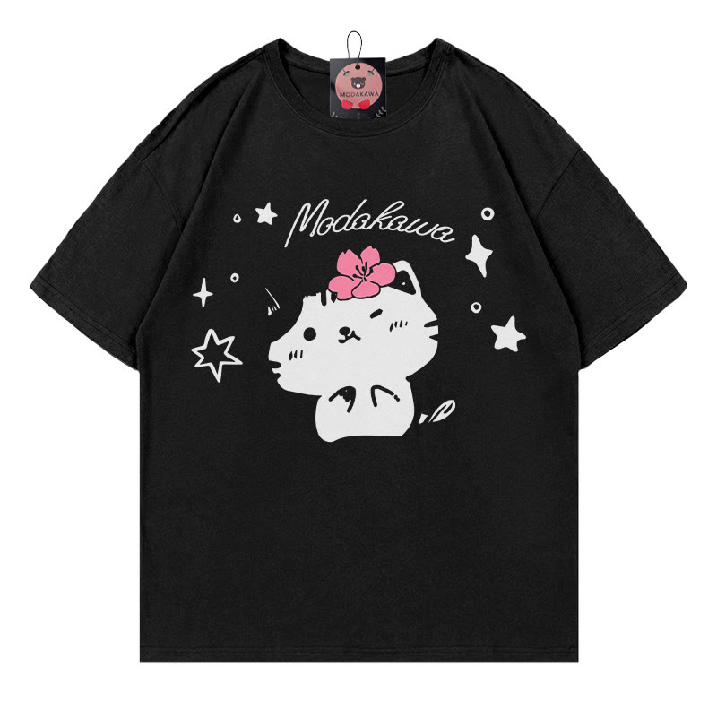 キティレタープリント MODAKAWA Tシャツ - Black - 5XL - image 2