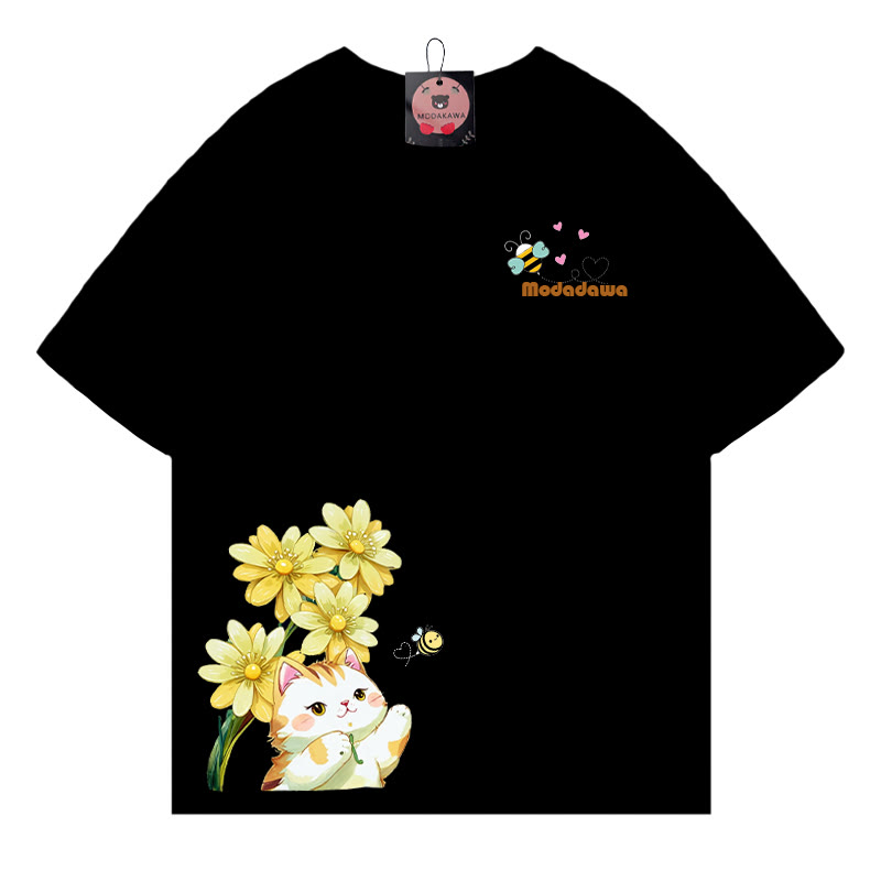 キティビーフラワープリント MODAKAWA Tシャツ - Black - 5XL - image 1