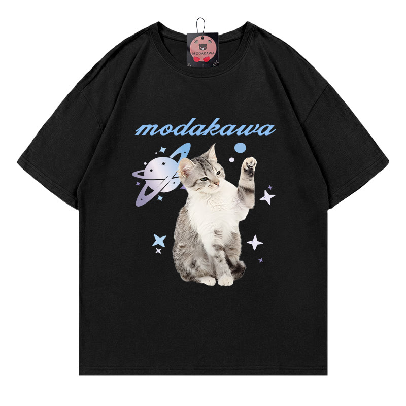 キティプラネット レタープリント MODAKAWA Tシャツ - Black - 5XL - image 1