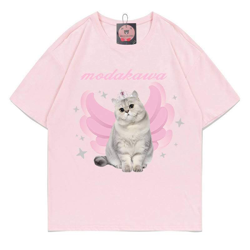 キティプリンセスレタープリント MODAKAWA Tシャツ - Pink - 5XL - image 2