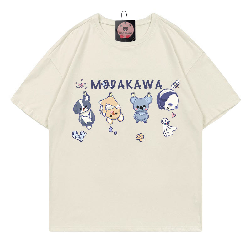 ドライングドールズ レタープリントModakawaTシャツ - Beige - 5XL - image 2
