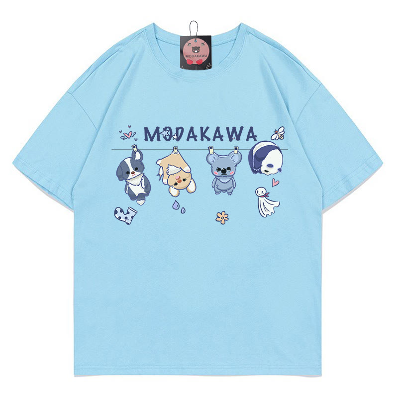 ドライングドールズ レタープリントModakawaTシャツ - Blue - 5XL - image 1