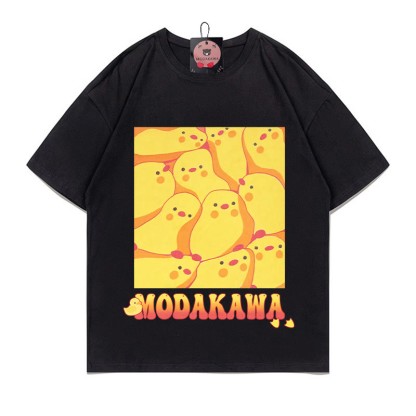 クラウデッド・チックス レタープリントModakawaTシャツ - Black - 5XL - image 4