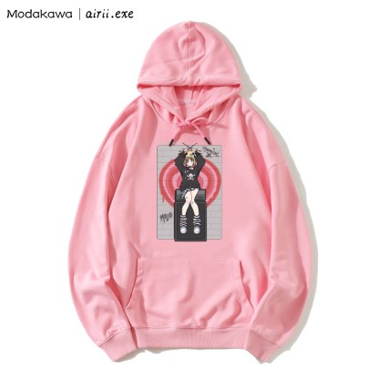 MODAKAWA X airii.exeケミカルガールレタープリントModakawaルーズパーカー - Pink - 5XL - image 3