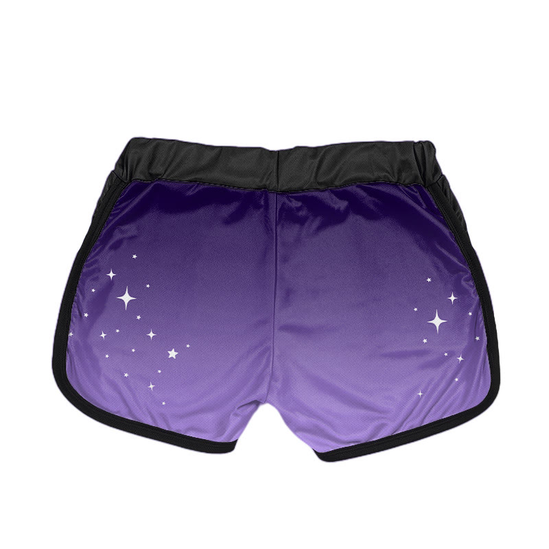 グラデーションフラワースタープリントModakawaショートパンツ - image 3