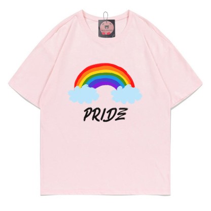 PRIDE レインボープリントModakawaTシャツ - Pink - 5XL - image 3