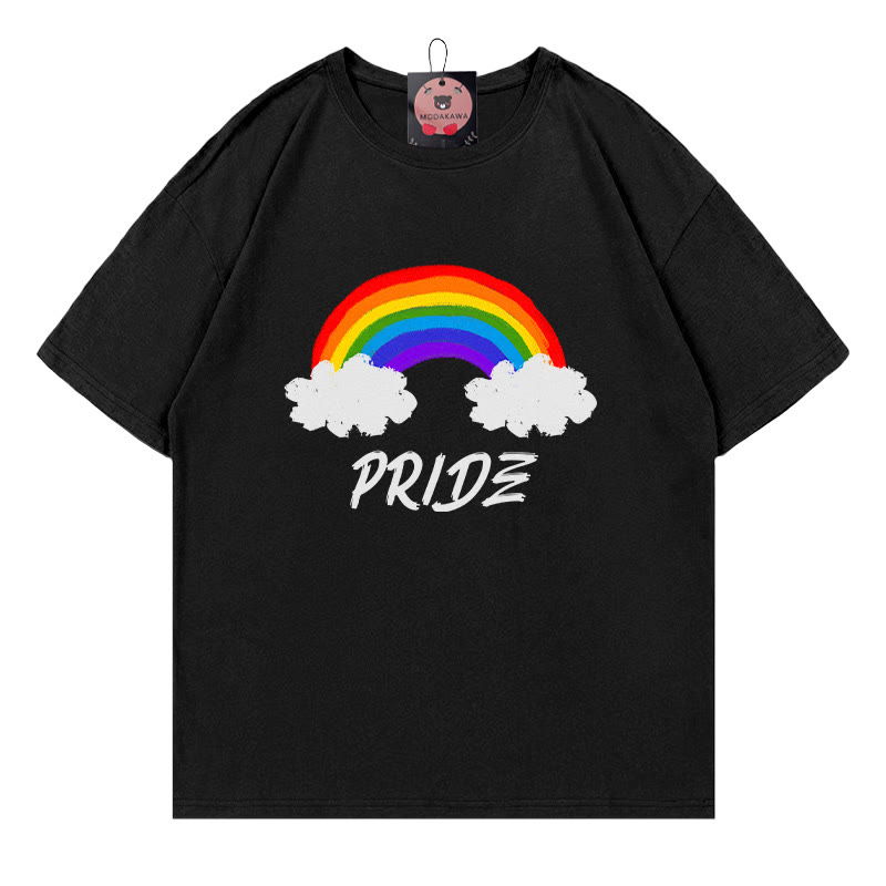 PRIDE レインボープリントModakawaTシャツ - Black - 5XL - image 6