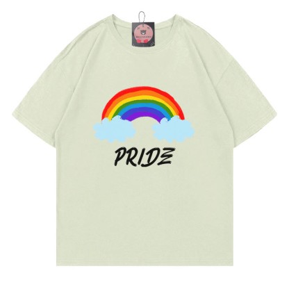 PRIDE レインボープリントModakawaTシャツ - Green - 5XL - image 4