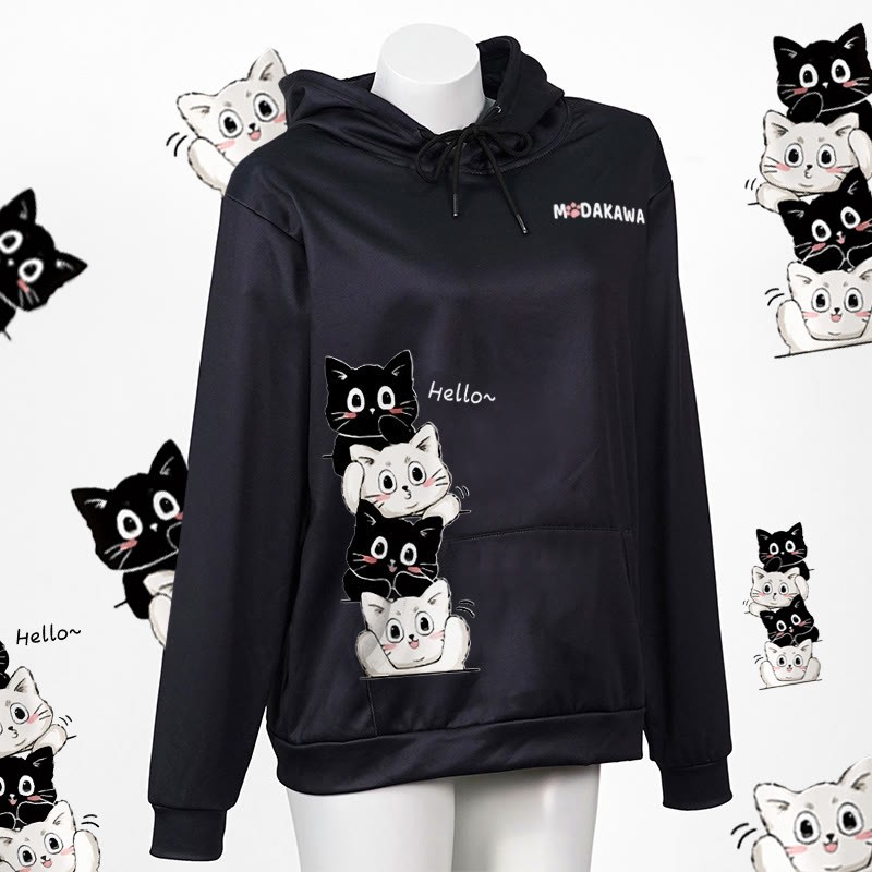 スタックキティレタープリントModakawaカワルーズパーカー - image 1