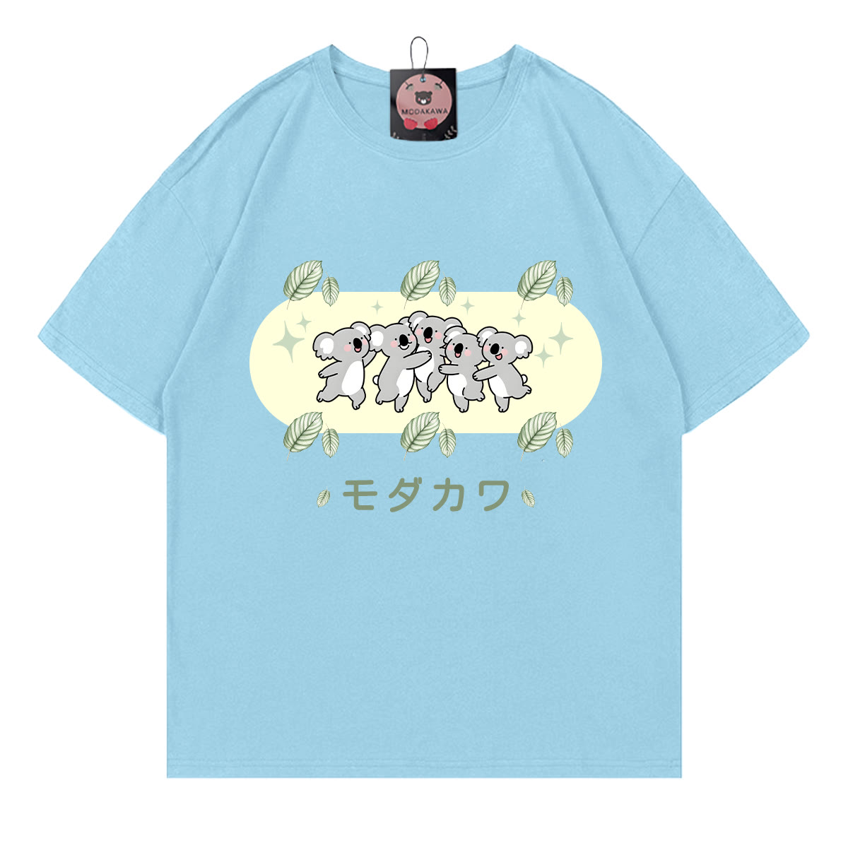 コアラ文字プリントModakawaTシャツ - Blue - 5XL - image 1