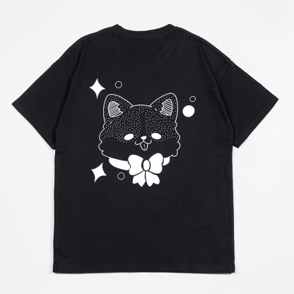 ガールフレンド ボーイフレンド キテ​​ィプリント100%綿ModakawaTシャツ - image 3