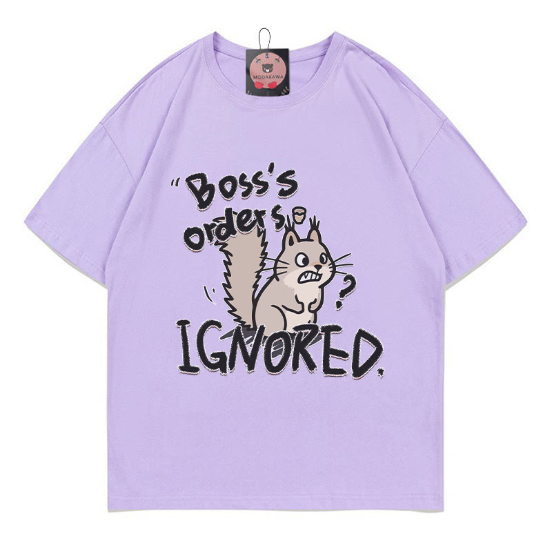 BOSS'S ORDERS IGNOREDリス文字プリントModakawaTシャツ - Purple - 5XL - image 1
