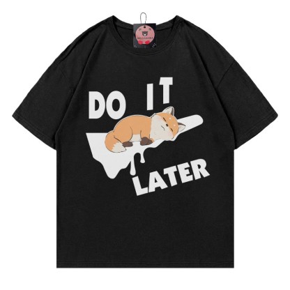 DO IT LATER スリーピングフォックスプリントModakawaTシャツ - Black - 5XL - image 2