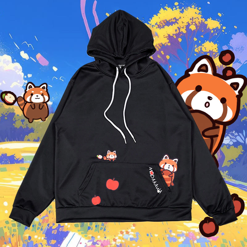 グラデーションレッサーパンダレタープリントModakawaカワルーズパーカー - image 3