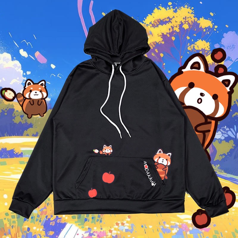 グラデーションレッサーパンダレタープリントModakawaカワルーズパーカー - image 3