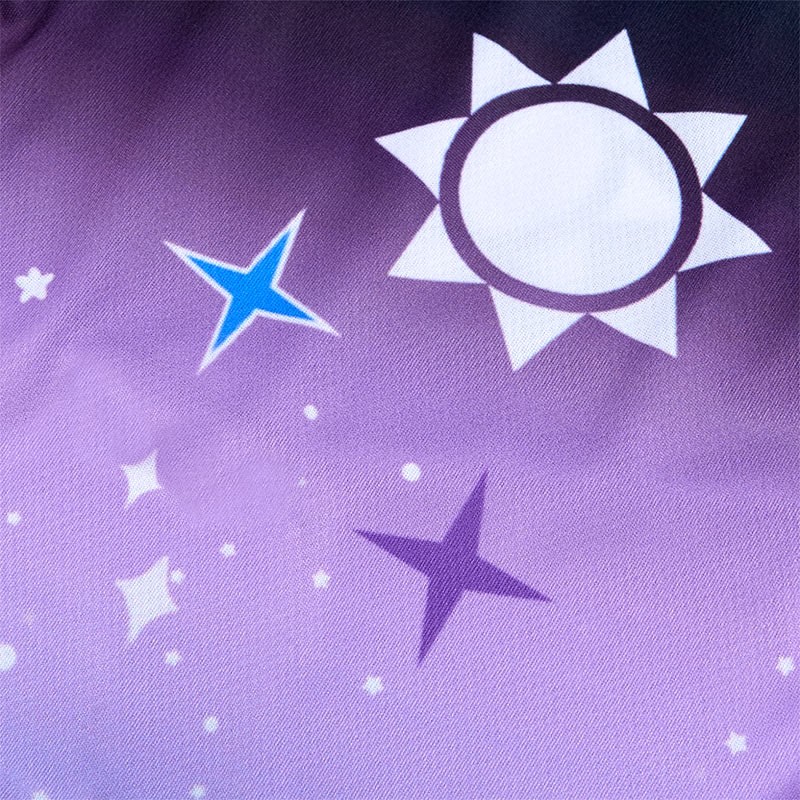 Modakawaグラデーション サン スター レタープリント カジュアル ショートパンツ - image 2