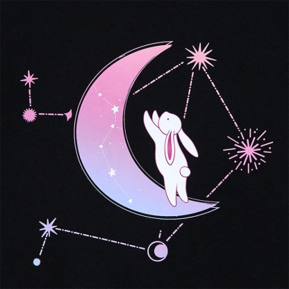 Modakawaグラデーション サン バタフライ プリント ラウンドカラー スウェットシャツ - image 6