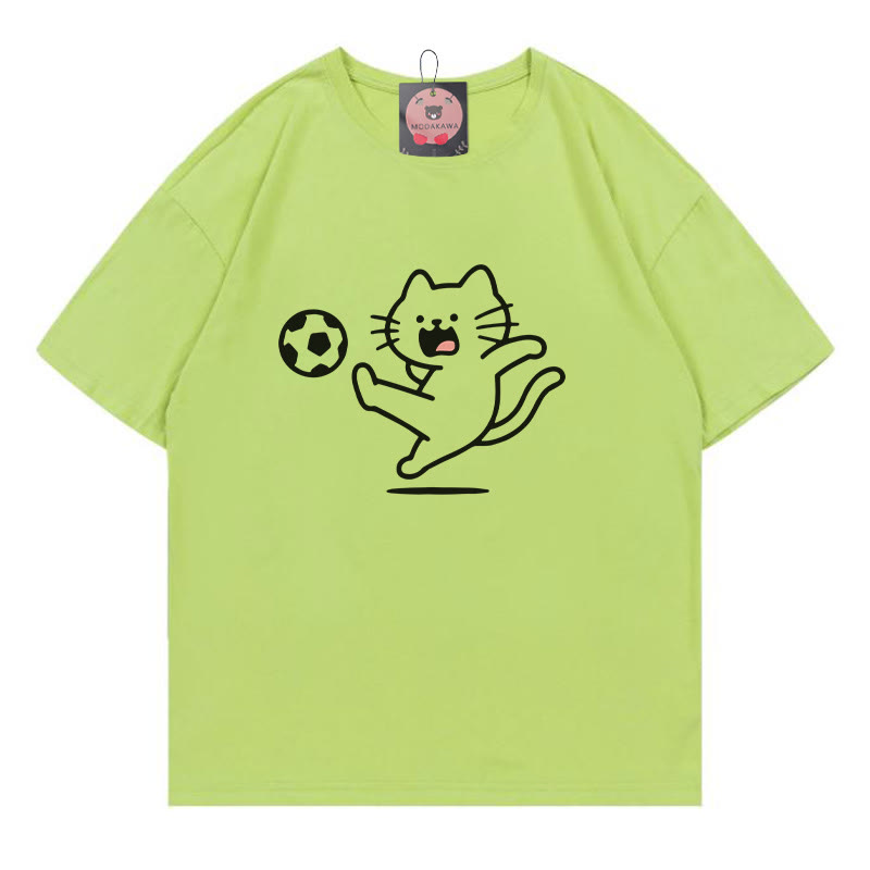 キティのサッカープリントTシャツ - Green - 5XL - image 1