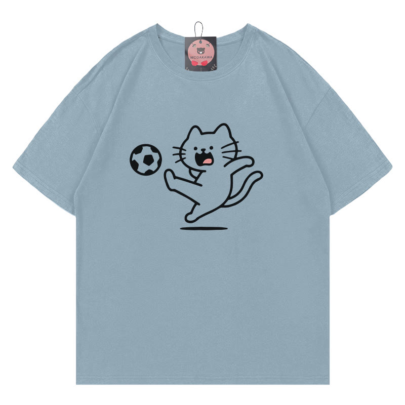 キティのサッカープリントTシャツ - Slate Blue - 5XL - image 2