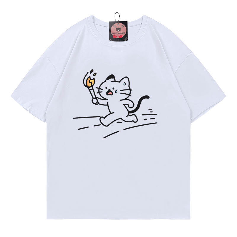 ランニングキティプリントTシャツ - White - 5XL - image 1