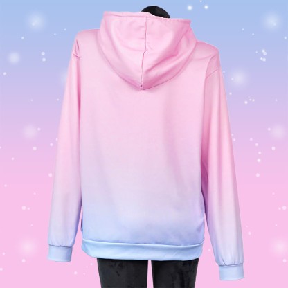 Modakawaグラデーション キティ レタープリント ルーズ パーカー - image 4