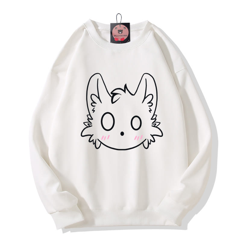 リトルモンスタープリント ラウンドカラー スウェットシャツ - White - 5XL - image 3