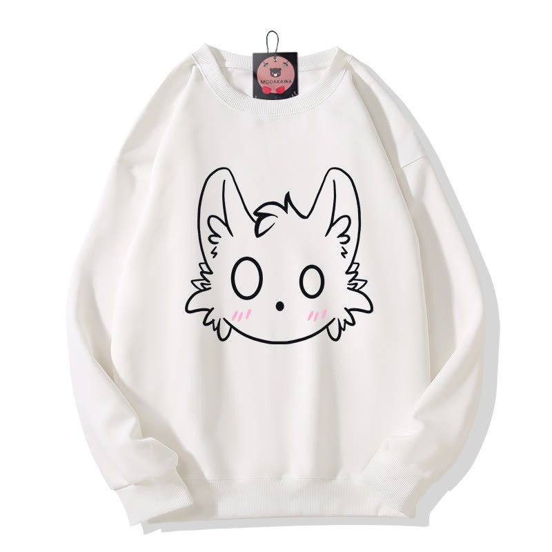 リトルモンスタープリント ラウンドカラー スウェットシャツ - White - 5XL - image 3