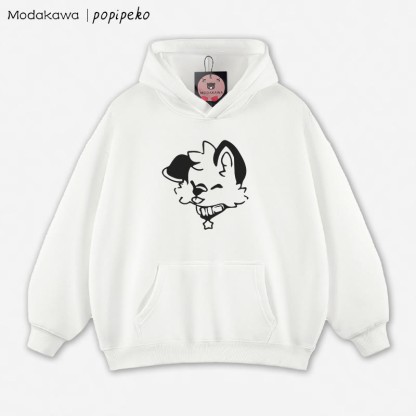 MODAKAWA × popipeko パピープリント ルーズパーカー - White - 5XL - image 3
