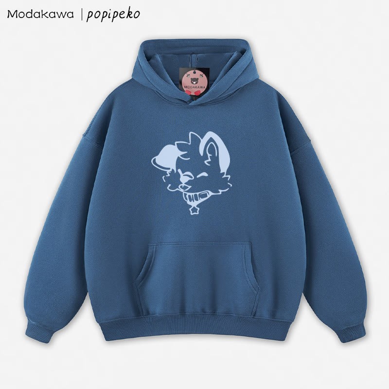 MODAKAWA × popipeko パピープリント ルーズパーカー - Dark Blue - 5XL - image 2