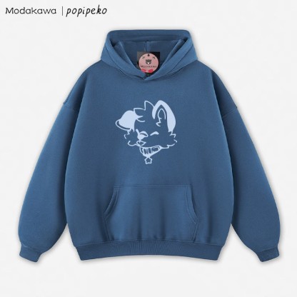 MODAKAWA × popipeko パピープリント ルーズパーカー - Dark Blue - 5XL - image 2