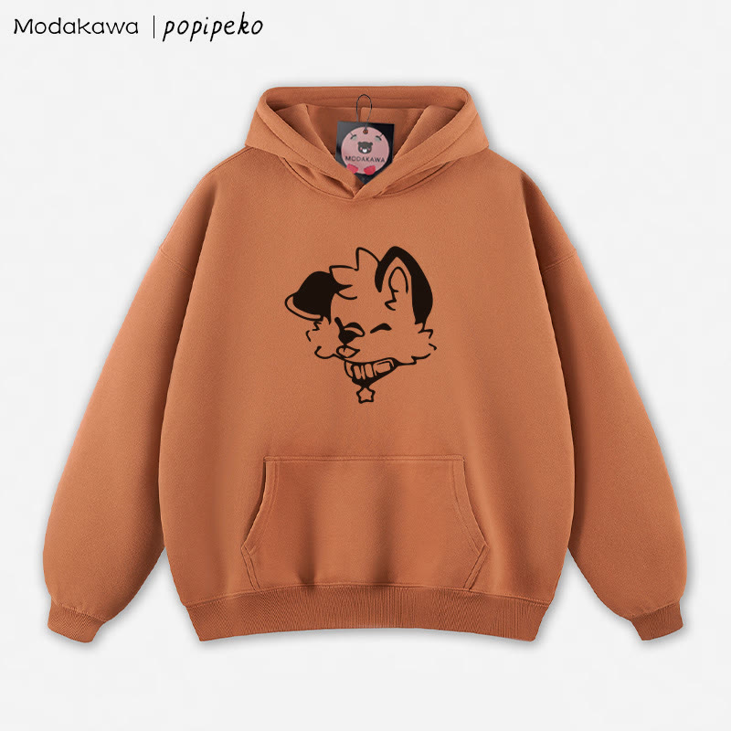 MODAKAWA × popipeko パピープリント ルーズパーカー - Orange - 5XL - image 8
