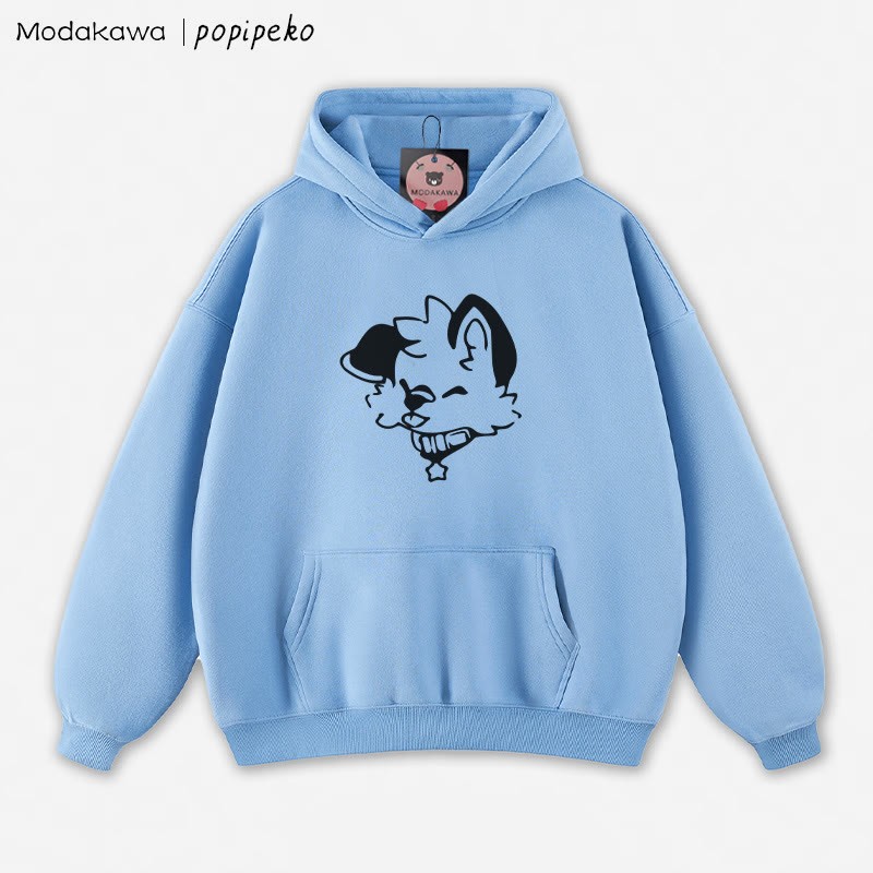 MODAKAWA × popipeko パピープリント ルーズパーカー - Blue - 5XL - image 1
