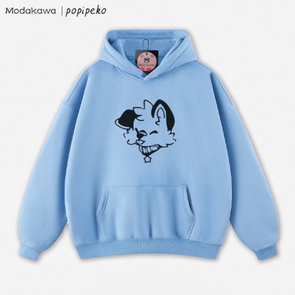 MODAKAWA × popipeko パピープリント ルーズパーカー - Blue - 5XL - image 1