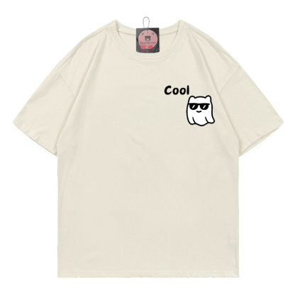 ゴーストプリントTシャツ - ベージュ - 5XL - image 2