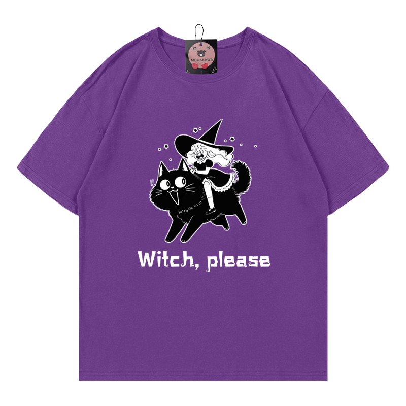 魔女キティプリントTシャツ - ライトパープル - 5XL - image 2