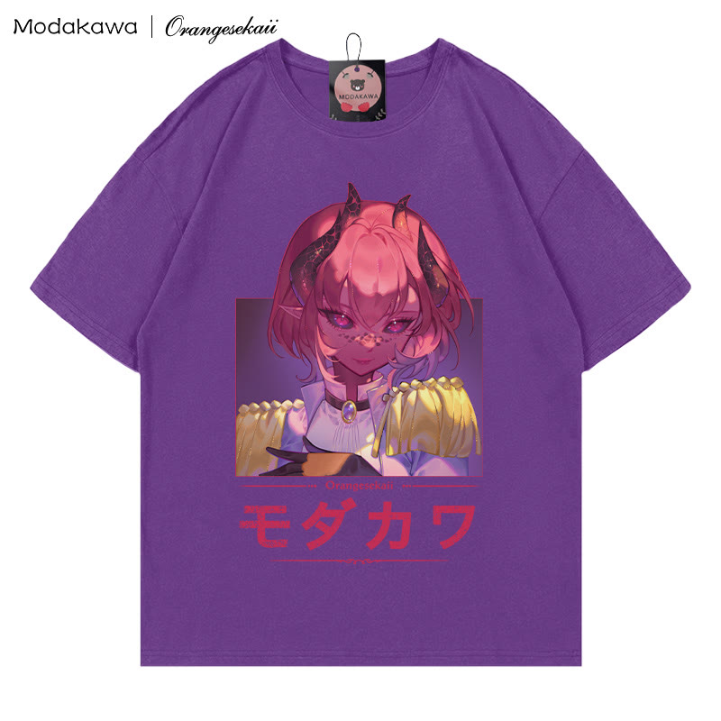 MODAKAWA × orangesekaii ザックスプリントTシャツ - Purple - 5XL - image 2